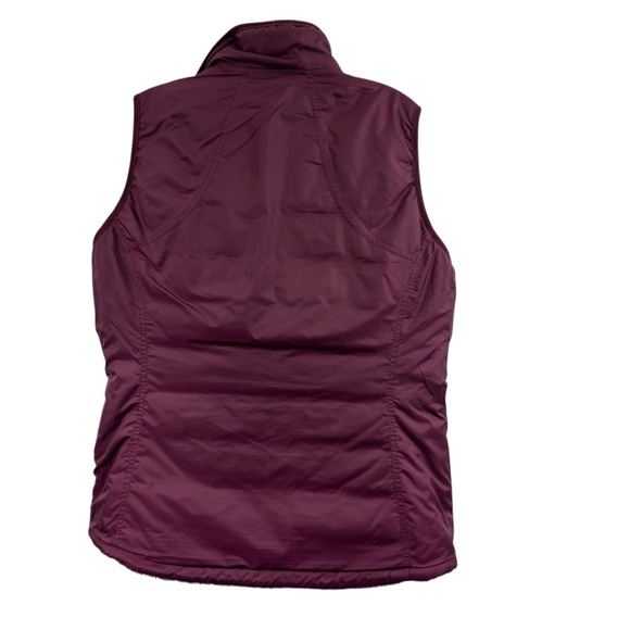The North Face Women’s Reversible Vest Burgundy Full Zip Fur Jacket Sz Large - Picture 6 of 12
